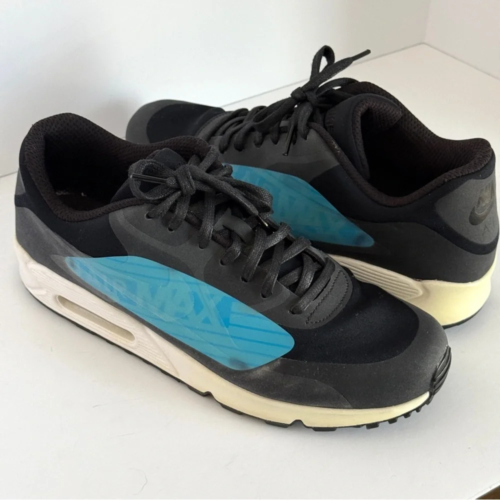 Nike Air Max 90 NS GPX Shoes Black/Laser Blue Heritage Men Sz 9.5 AJ7182-002
